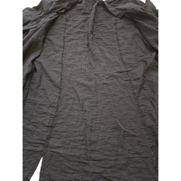 Womens Cut Loose Black Tunic Button-Up 3/4 Sleeve XL‎ Dress Pockets EUC - Picture 13 of 15